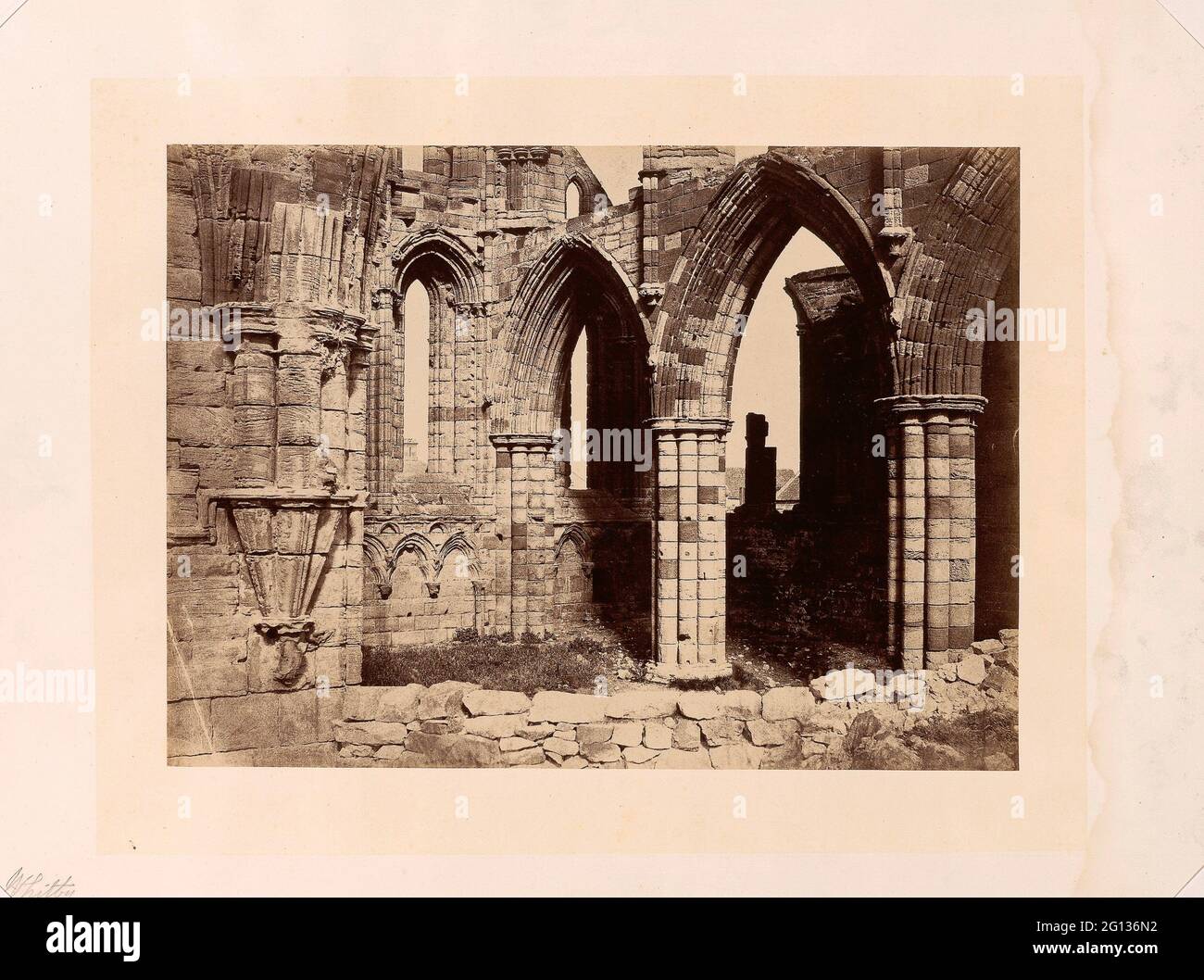 Auteur: Benjamin Brecknell Turner. Whitby - c. 1855 - Benjamin Brecknell Turner Anglais, 1815-1894. Imprimé albumine. 1852 - 1855. Angleterre. Banque D'Images