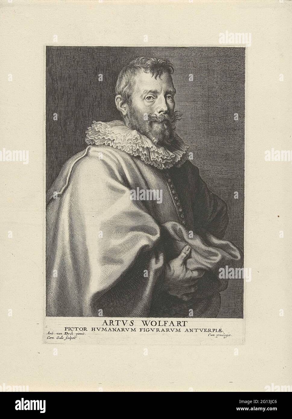 Portrait du peintre Artus Wolfaerts. Banque D'Images