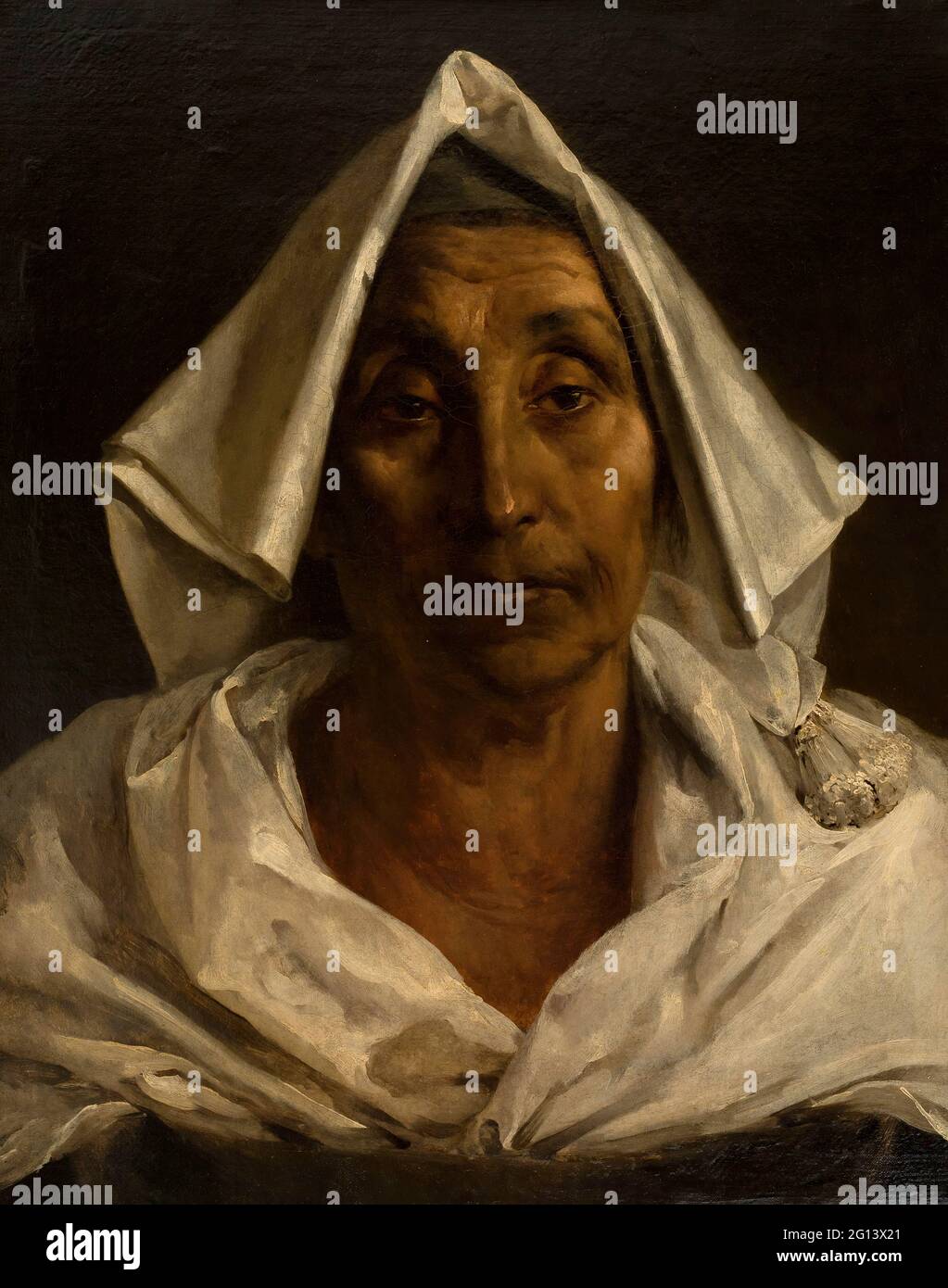Théodore Géricault - la vieille femme italienne Banque D'Images