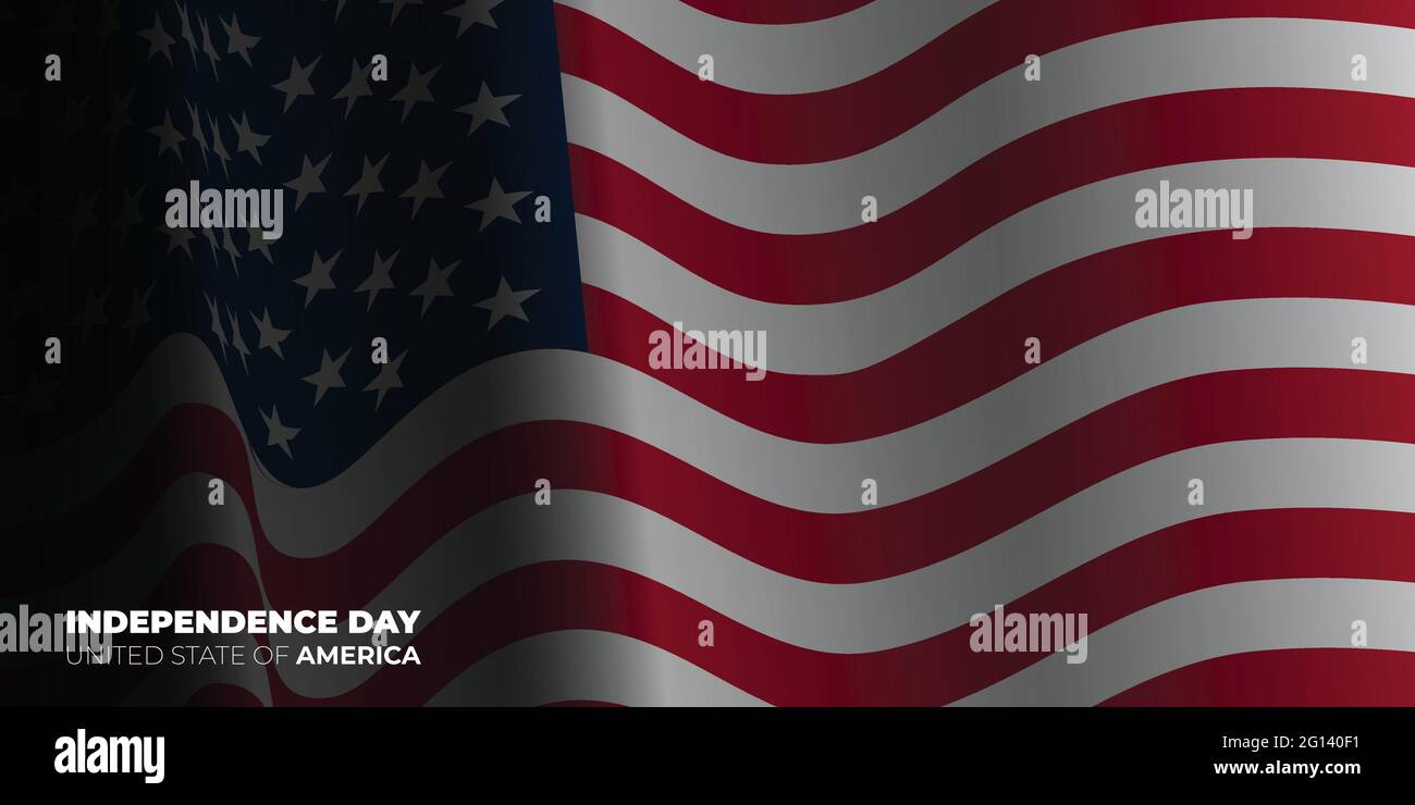 Joyeux jour de l'indépendance pour l'État-Unis d'Amérique avec le motif drapeau américain. Conception de fond American Flag. Bon modèle pour U.S.A Independ Illustration de Vecteur