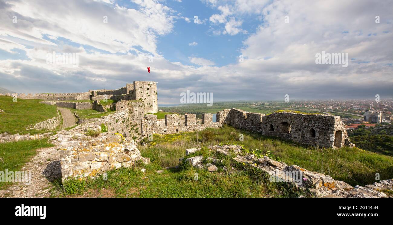Château historique de Rozafa à Shkodra, Albanie Banque D'Images