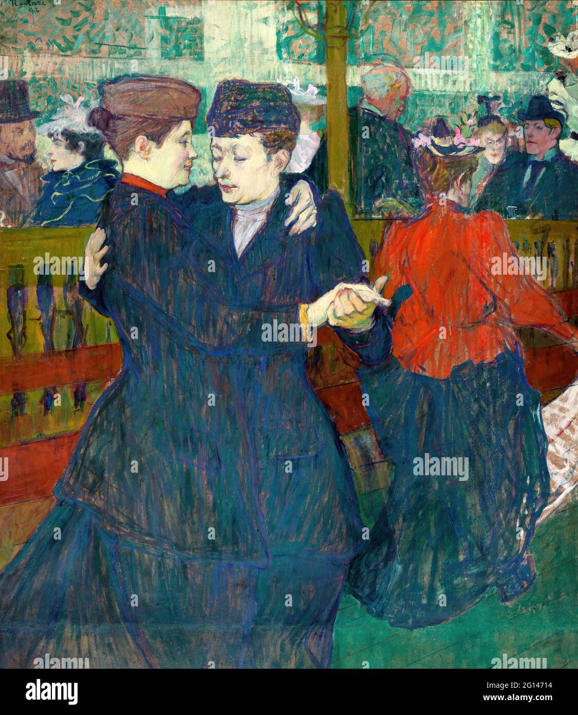 Toulouse-Lautrec - au Moulin Rouge, deux femmes se délassant Banque D'Images