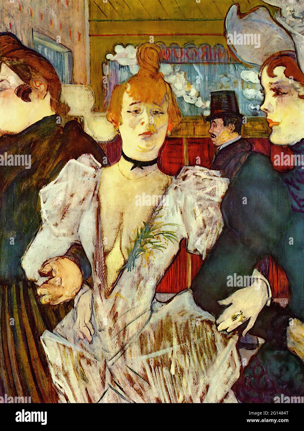Toulouse-Lautrec - L Goulue arrivée au Moulin Rouge avec deux femmes 1892 Banque D'Images