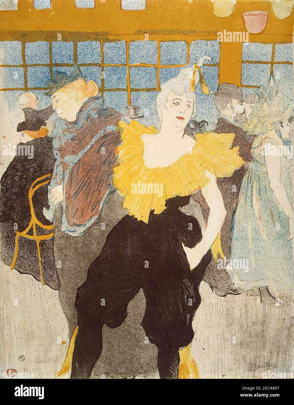 Toulouse-Lautrec - la Clowesse au Moulin Rouge Banque D'Images