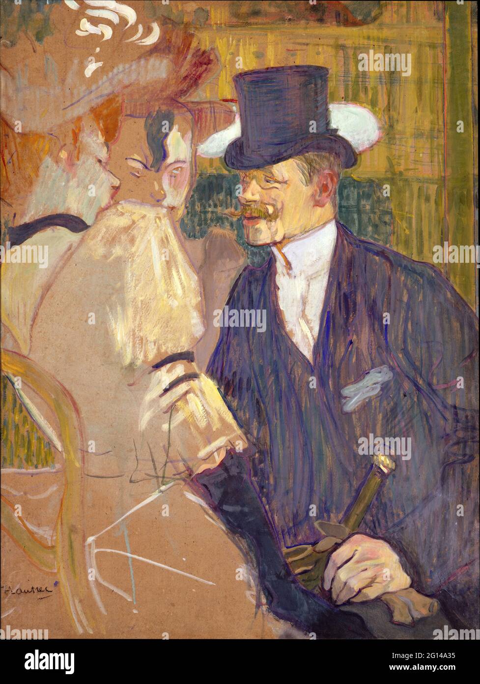 Toulouse-Lautrec - l'Anglais William Tom Warrener au Moulin Rouge Banque D'Images