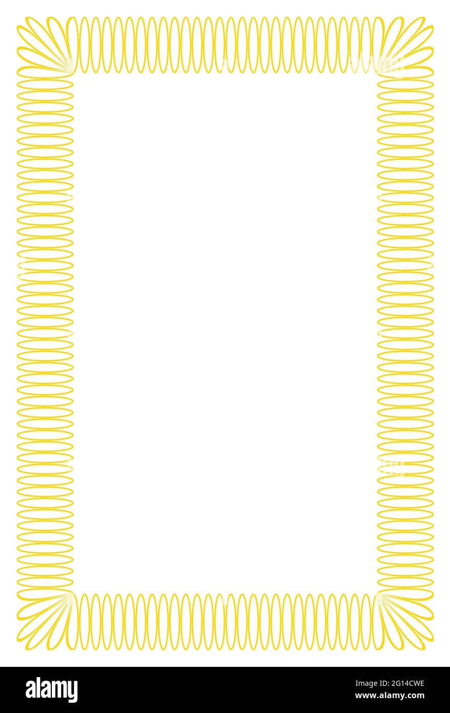 Cadre vertical blanc doré. Illustration vectorielle rectangulaire. Bordure vide espace de copie isolé sur fond blanc Illustration de Vecteur