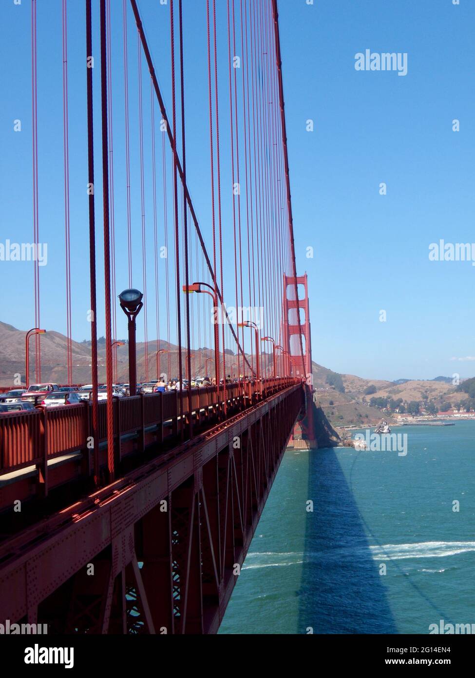 Perspective décroissante du pont du Golden Gate Banque D'Images