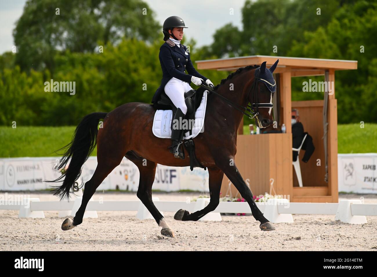 Kharkiv, Ukraine - 4 juin 2021 : la coupe du monde de dressage Equestrian FEI Kharkiv 2021 Banque D'Images