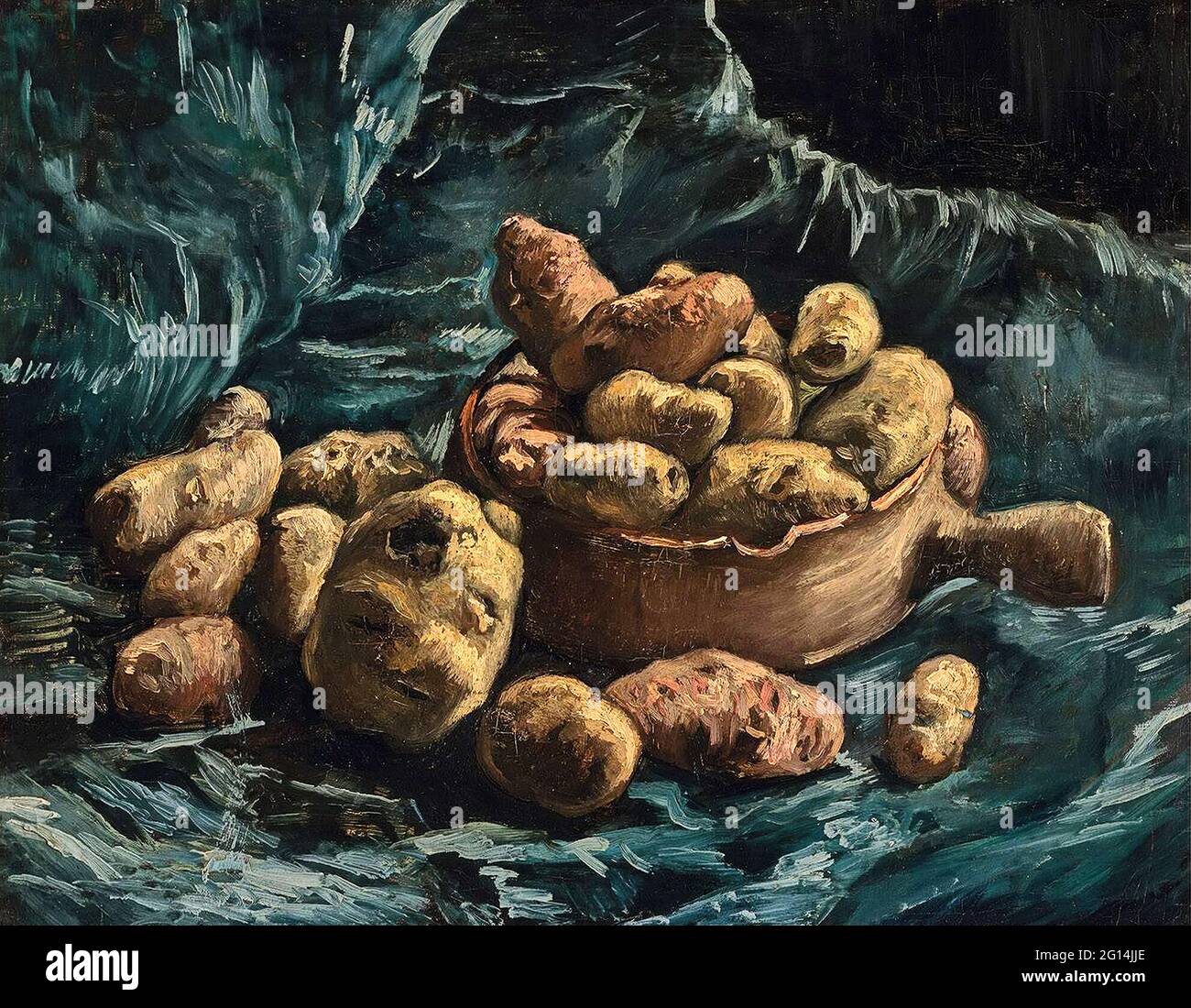 Vincent Van Gogh - encore la vie avec les pommes de terre 02 Banque D'Images