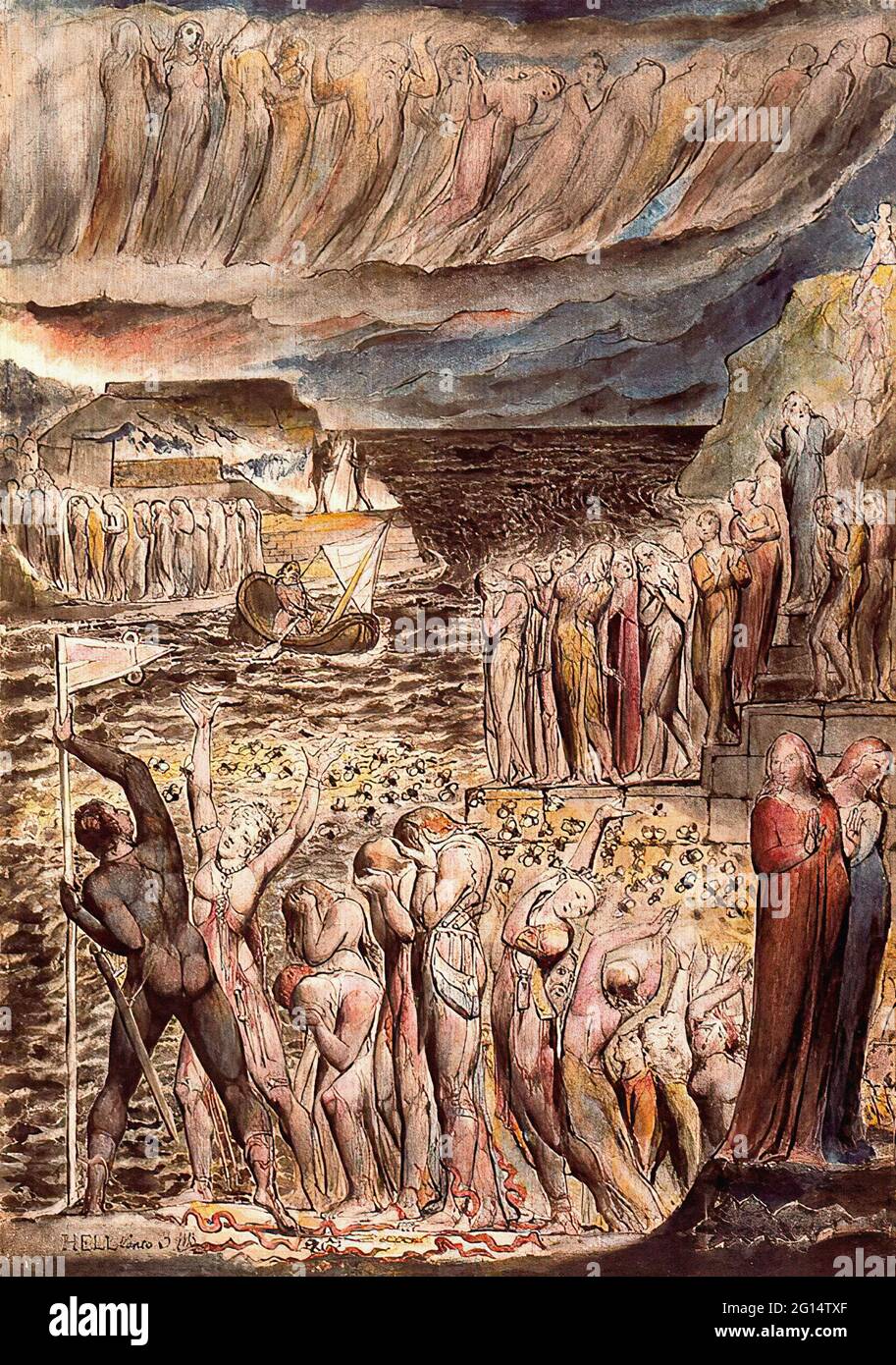 William Blake - Illustration Dante S Divine Comedy Hell 4 Banque D'Images