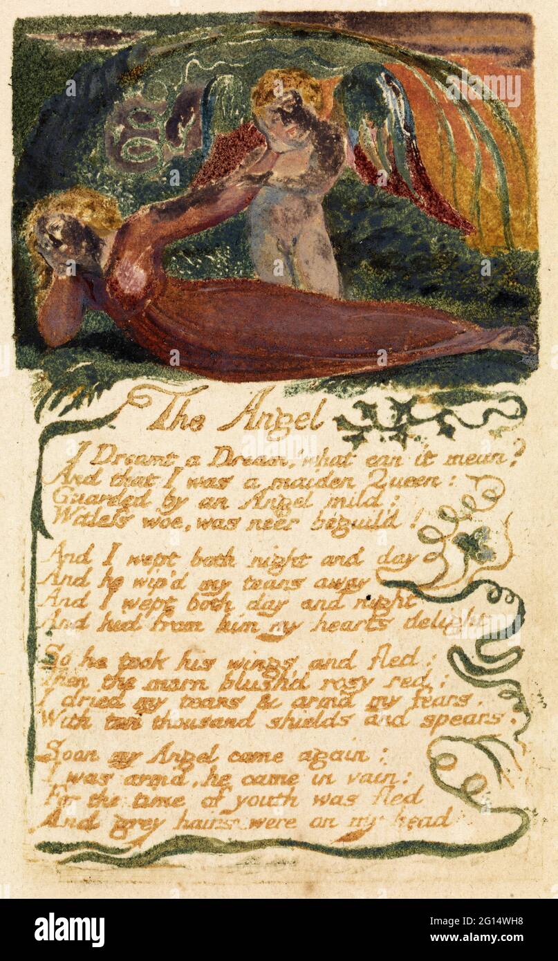 William Blake - chansons d'innocence et d'expérience plate 40 l'Ange Banque D'Images