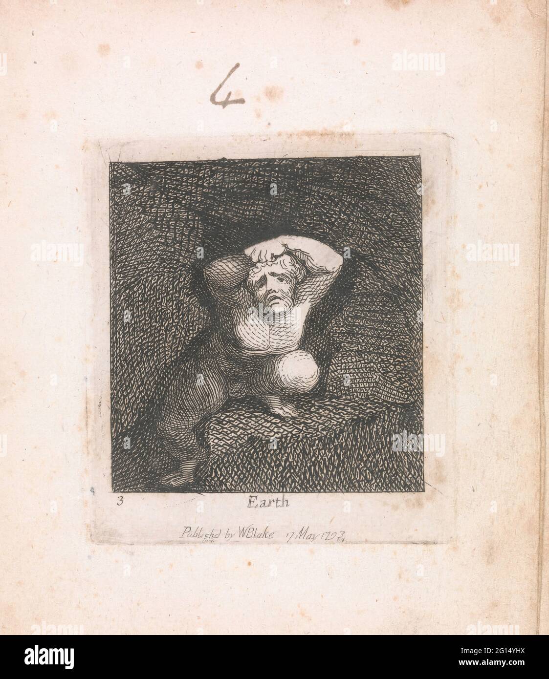 William Blake - pour les enfants. Les portes du Paradis, planche 5, Terre Banque D'Images