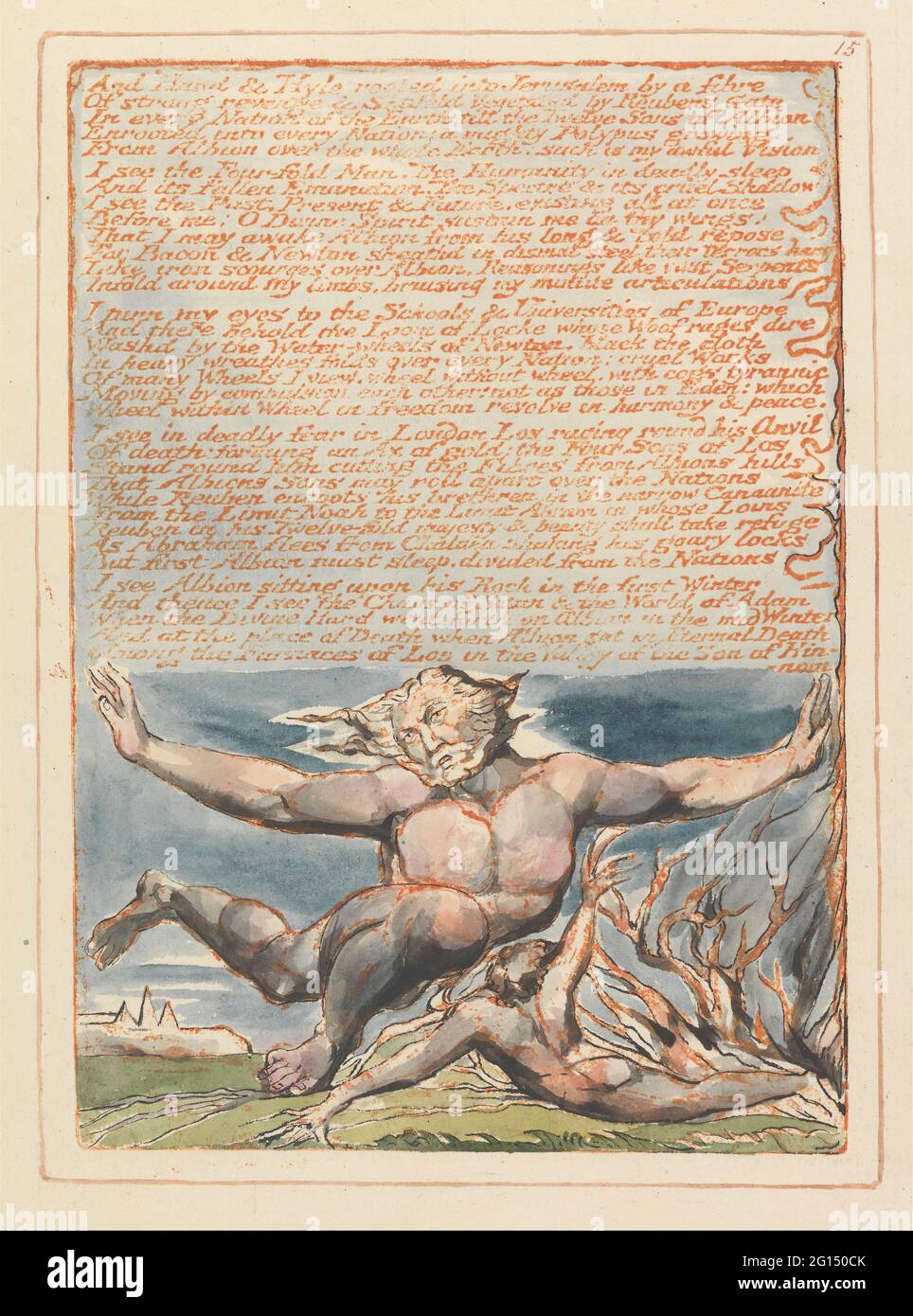 William Blake - Jérusalem, planche 15, et Hand & Hyle Banque D'Images