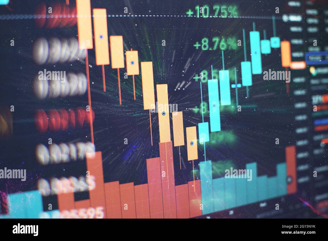 Le plan d'affaires à la réunion et à analyser les chiffres pour afficher les performances de l'entreprise. Banque D'Images