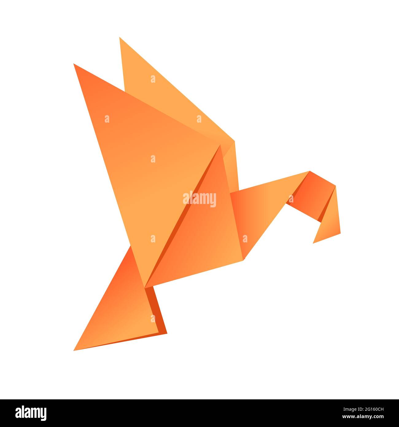 Papier en forme d'origami - oiseau, aigle. L'art japonais des figures de  papier pliant est un passe-temps, le travail du besoin Image Vectorielle  Stock - Alamy