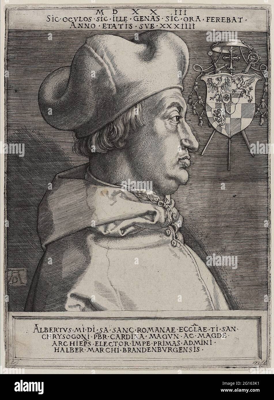 Albrecht Dürer - cardinal albrecht de brandenbur Banque D'Images