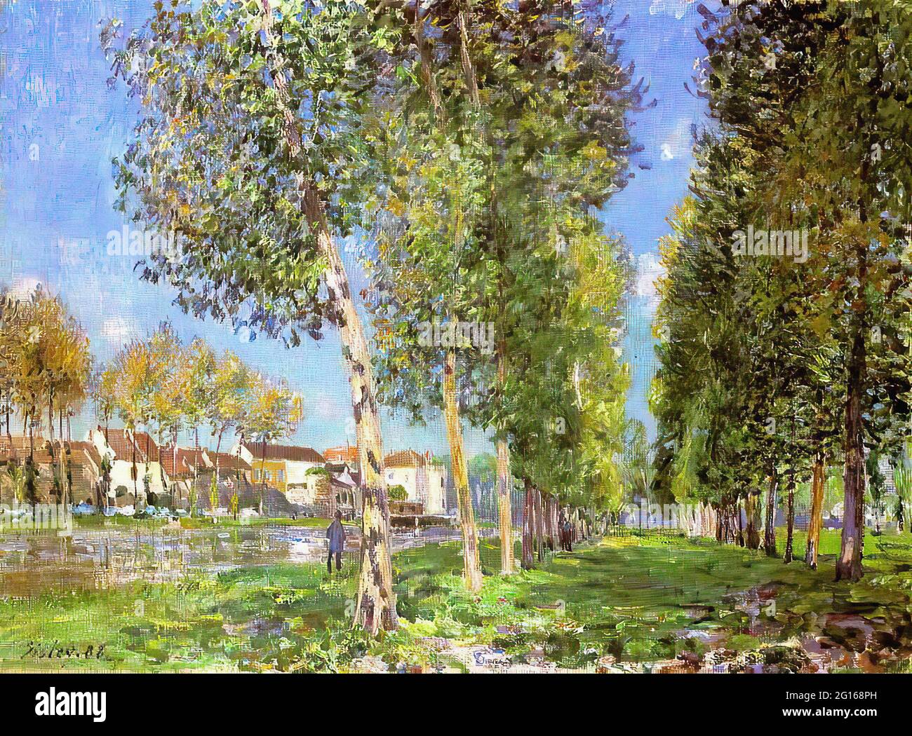 L'Allée des peupliers à Moret-sur-Loing. Musée : Musée d'Orsay