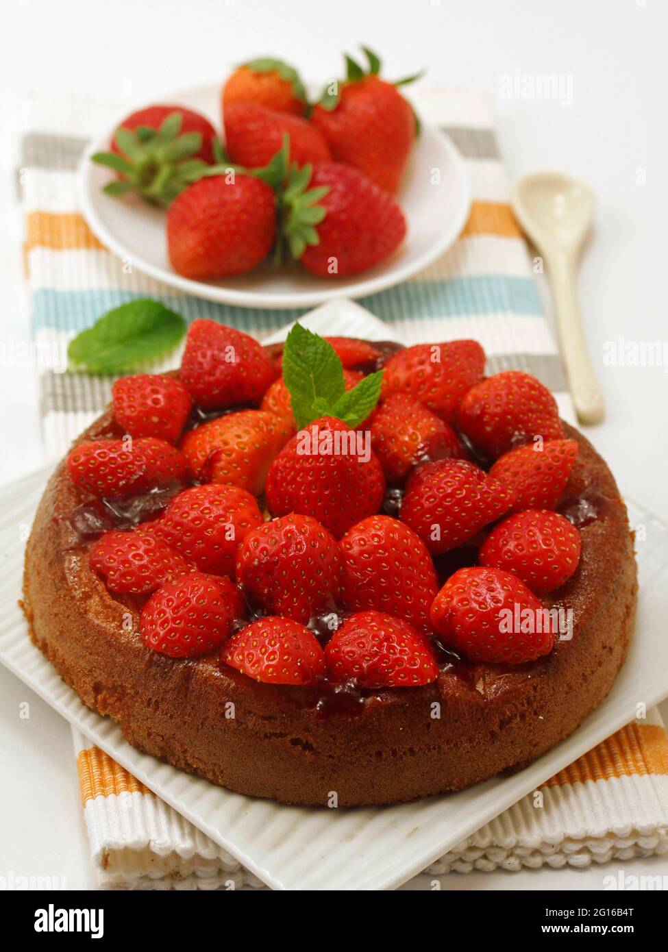 Tarte aux fraises. Banque D'Images