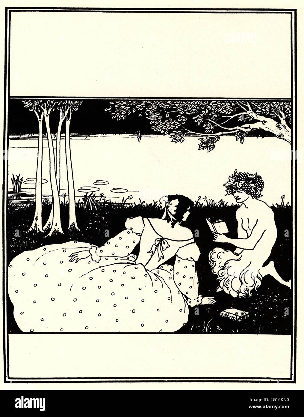 Aubrey Beardsley (1872-1898) - couverture avant Livre jaune vol. V Banque D'Images