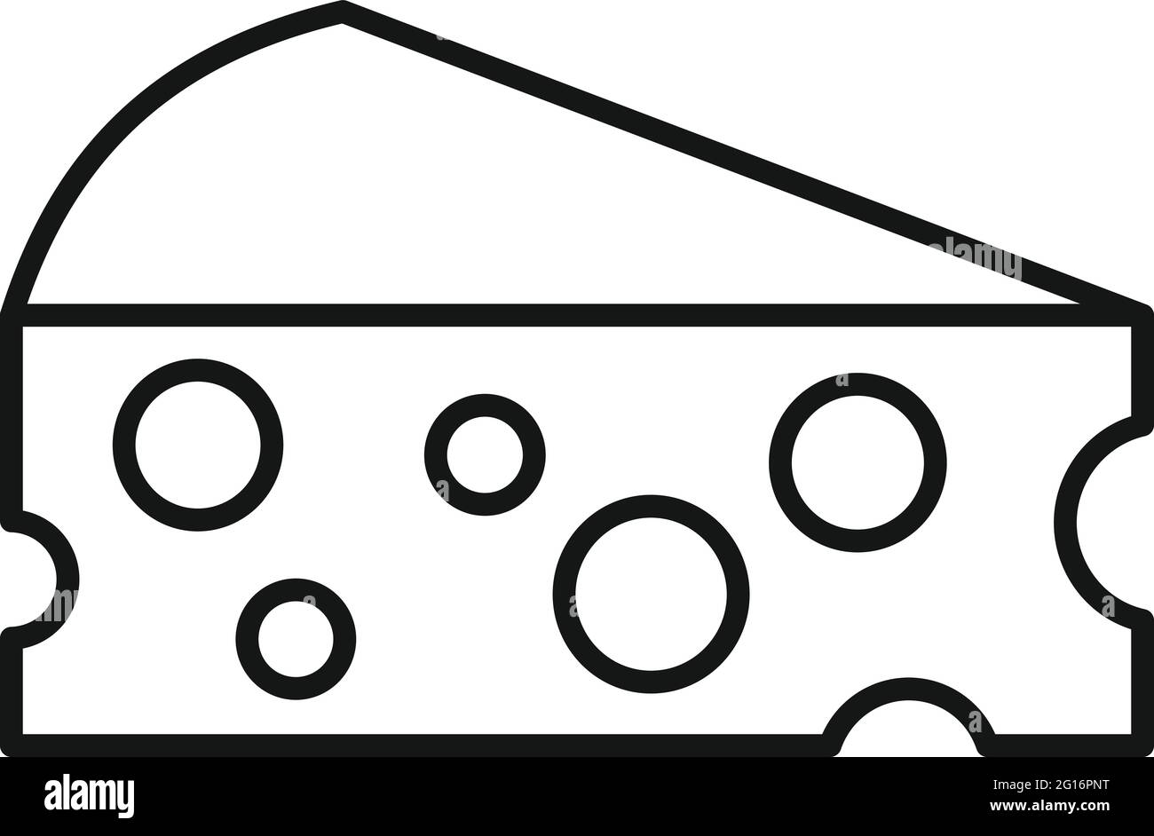 Icône fromage de ferme, style de contour Illustration de Vecteur