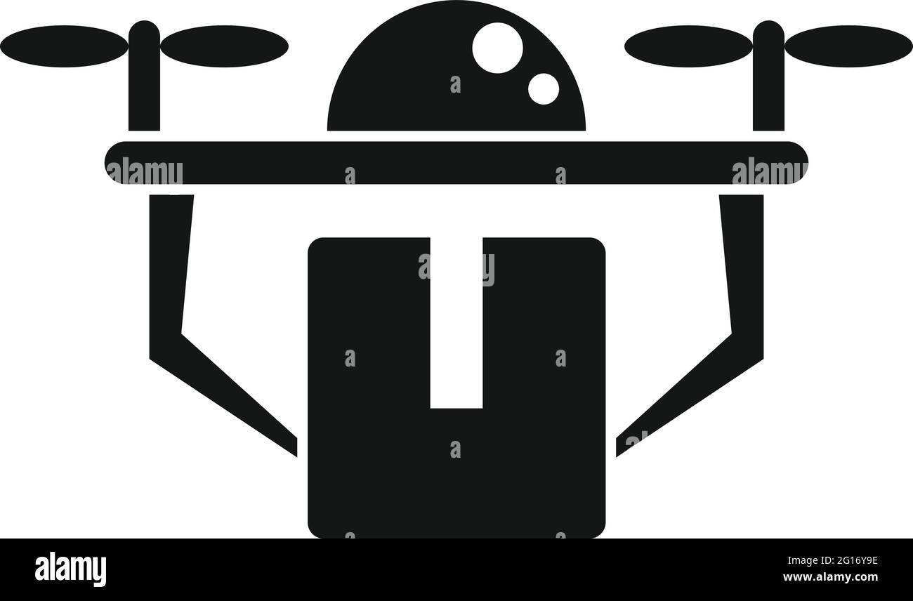 Icône de livraison à domicile de drone, style simple Illustration de Vecteur