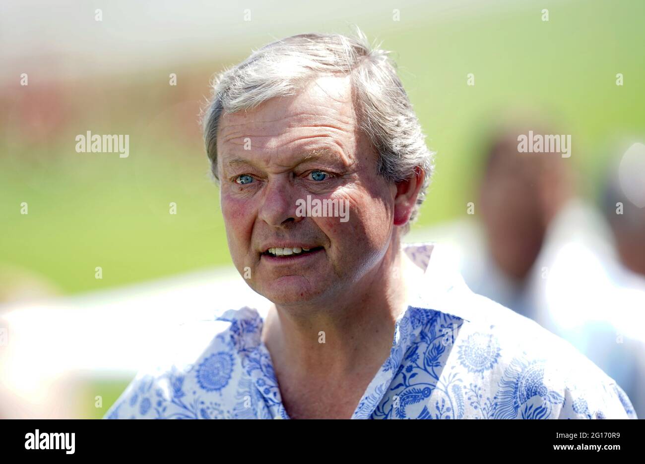 L'entraîneur William Haggas pendant la deuxième journée du Cazoo Derby Festival à l'hippodrome d'Epsom. Date de la photo: Samedi 5 juin 2021. Banque D'Images