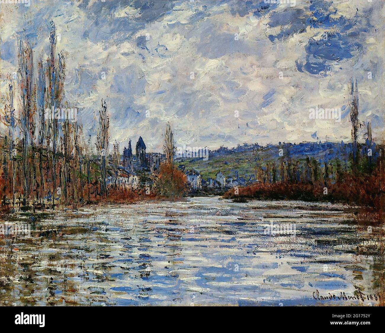 Painting Claude Monet The Seine At Vétheuil Banque d'image et photos ...