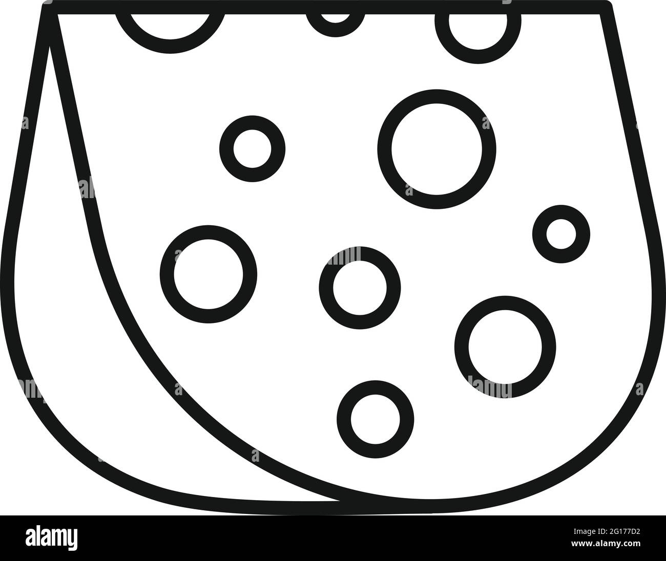 Icône de chèvre au fromage, style contour Illustration de Vecteur