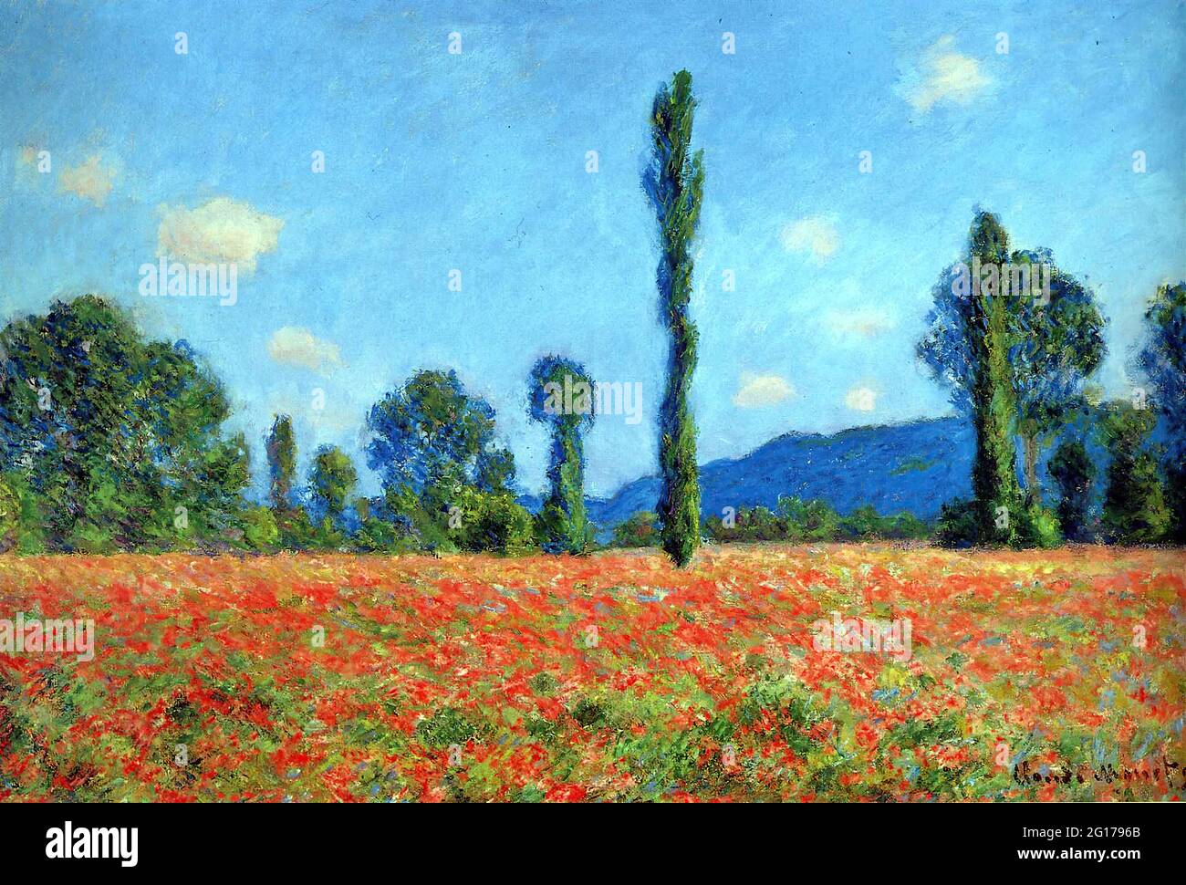 Claude Monet - champ de coquelicots Giverny Banque D'Images