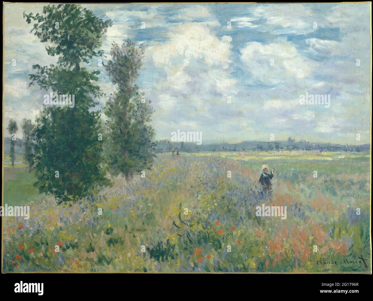 Claude Monet - champs de coquelicots près d'Argenteuil Banque D'Images