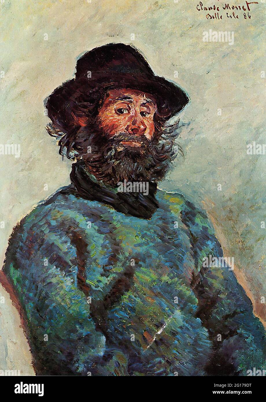 Claude Monet - Portrait Poly Fisherman Kervillaouen 1886 Banque D'Images