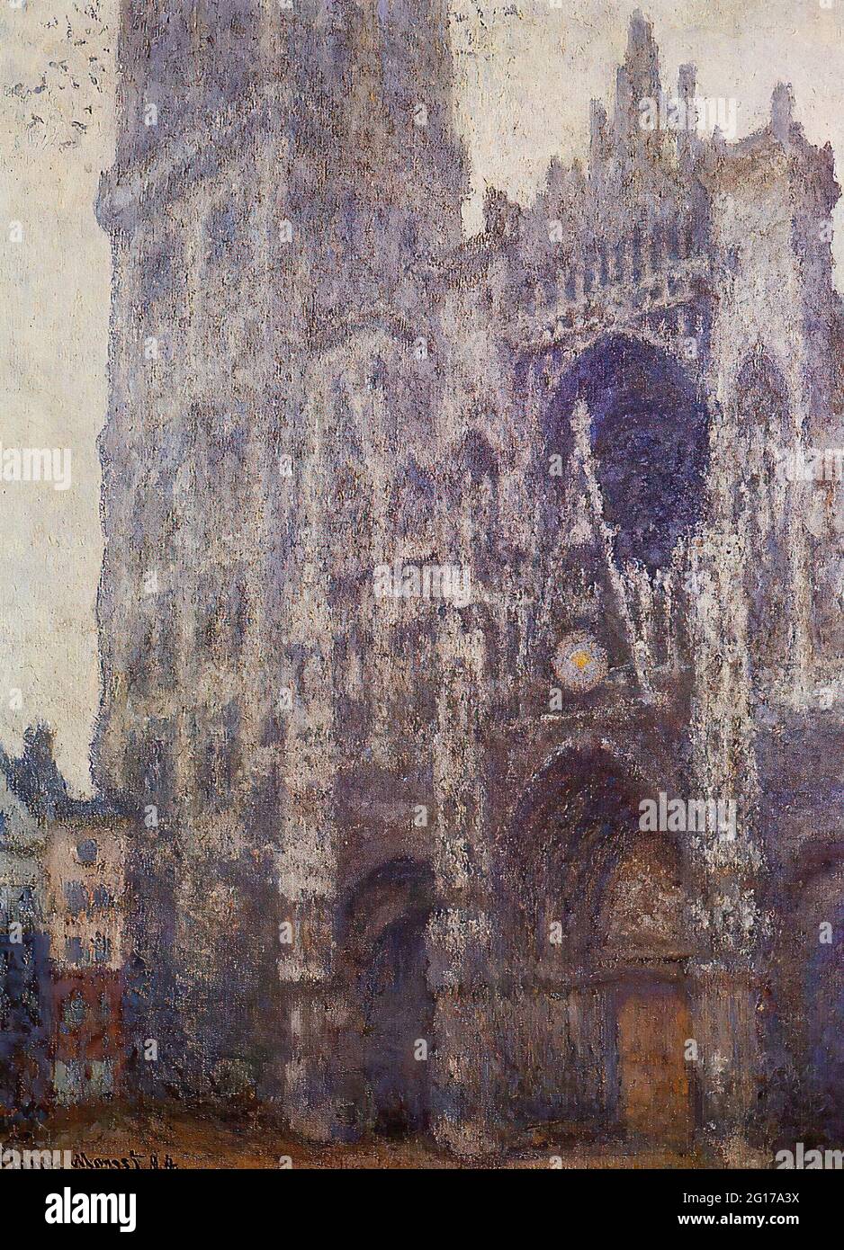 Tableau Décoratif Claude Monet - Cathédrale De Rouen (soleil) - Toile Sur Cadre - Prêt à Accrocher