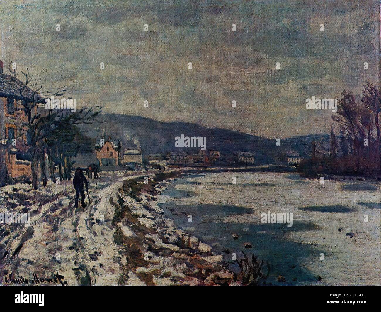 Claude Monet - Seine Bougival 1869 Banque D'Images