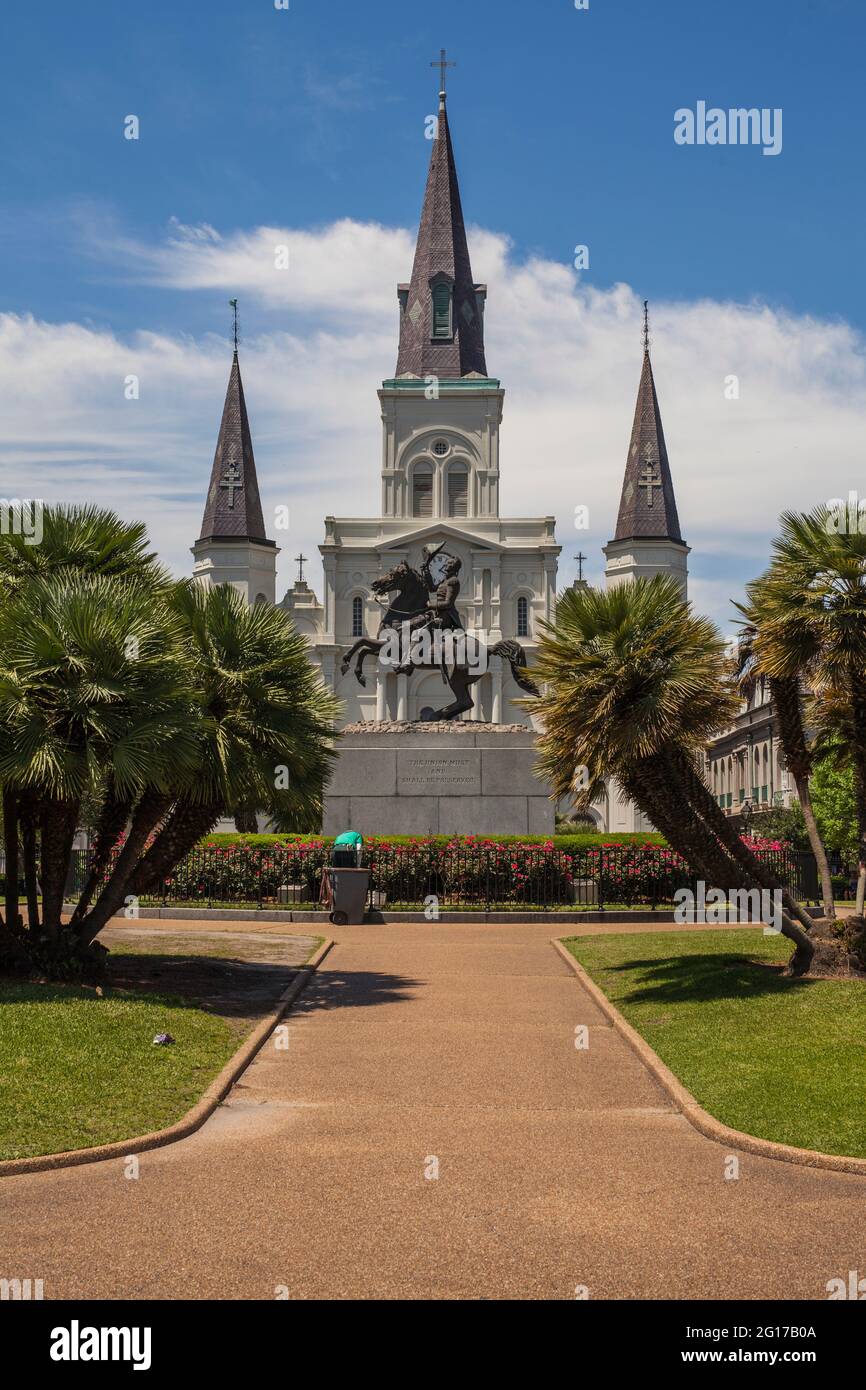 Cathédrale Saint-Louis, la Nouvelle-Orléans, Louisiane, États-Unis, 2015 Banque D'Images