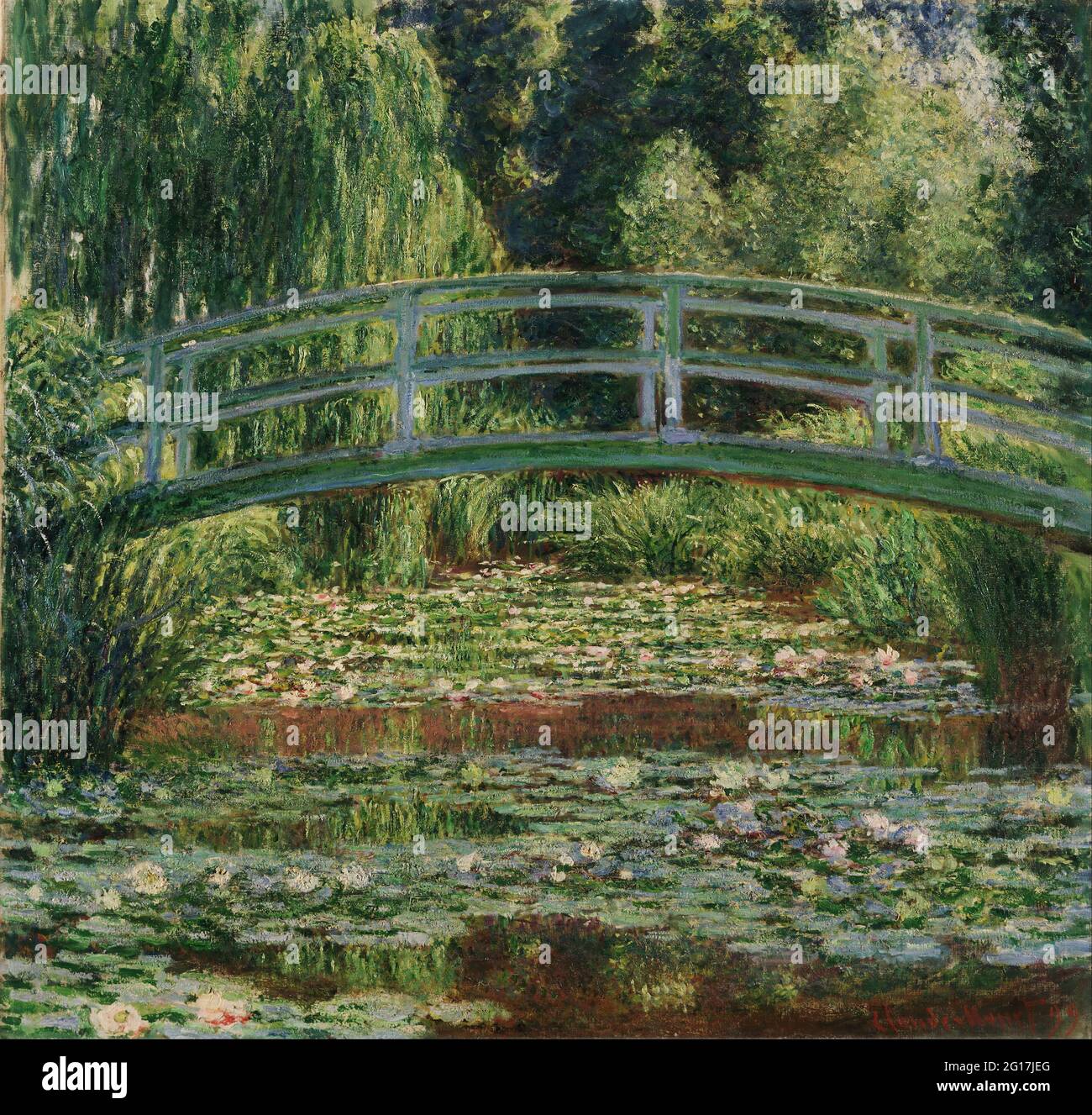 Claude Monet, le français - Le pont japonais et le nénuphar Piscine, Giverny Banque D'Images