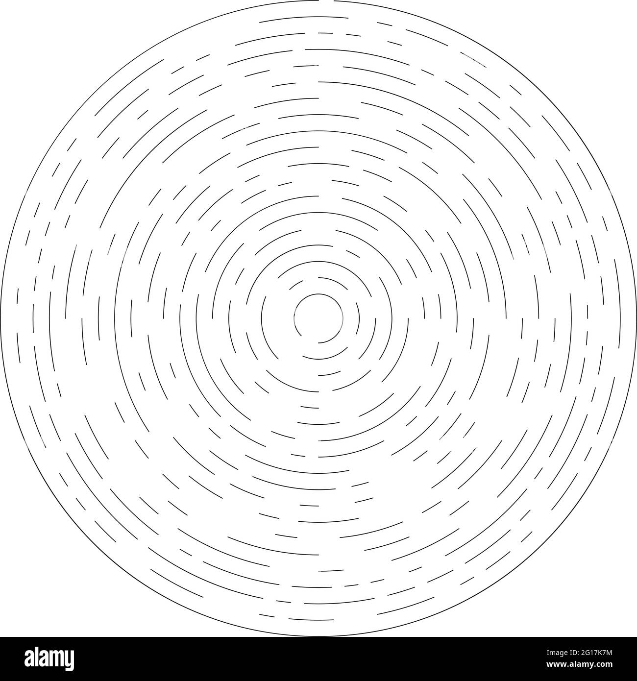 Gyrate, lignes segmentées en rotation élément circulaire – illustrations vectorielles, graphiques clip-art Illustration de Vecteur