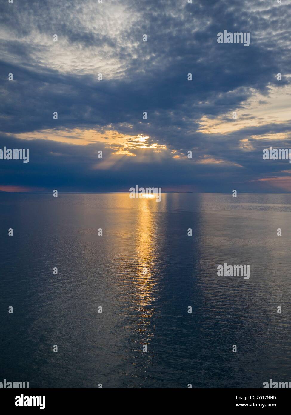 Coucher de soleil sur la mer Banque D'Images