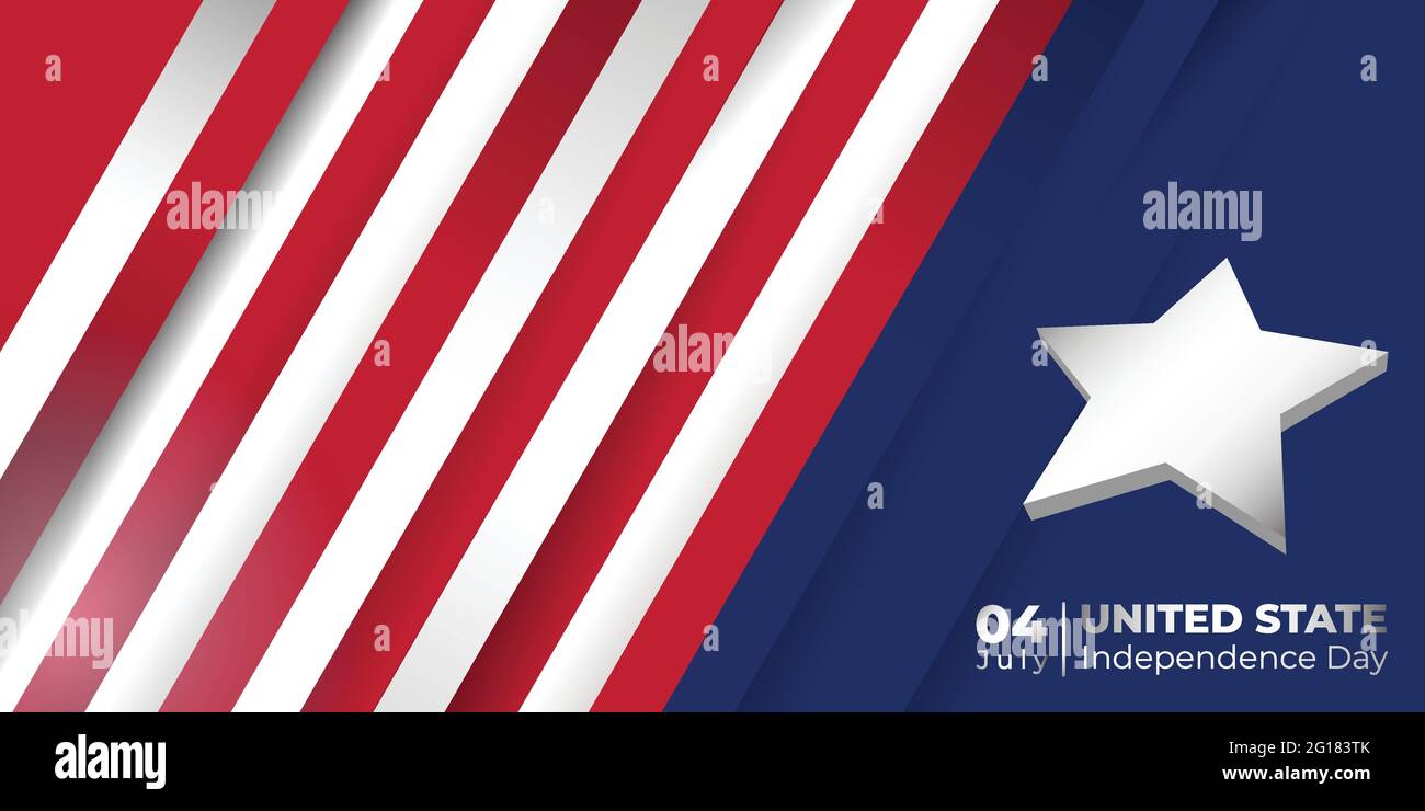 Joyeux jour de l'indépendance pour l'État-Unis d'Amérique avec la forme d'étoile sur fond de drapeau américain. Bon modèle pour la conception de la Journée nationale des États-Unis. Illustration de Vecteur