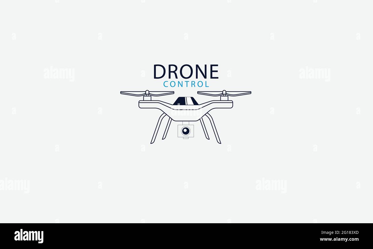 Logo de caméra à vecteur de drone Illustration de Vecteur