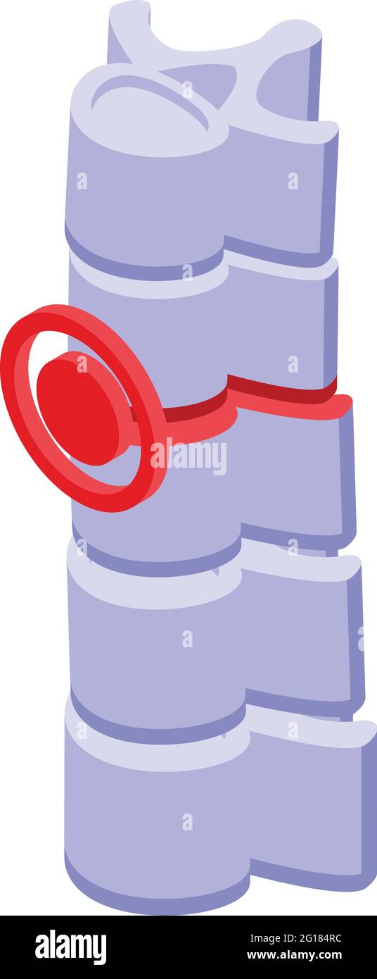 Icône de colonne vertébrale arthrite. Isométrique de l'arthrite colonne vertébrale vecteur icône pour la conception de Web isolée sur fond blanc Illustration de Vecteur