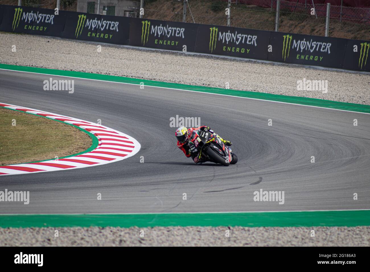 MONTMELLO, ESPAGNE-4 JUIN 2021: ALEIX Espargaro sur son #41 Aprilia RS-GP 2021 (Aprilia Racing Team Gresini), Championnat du monde MotoGP 2021 Banque D'Images
