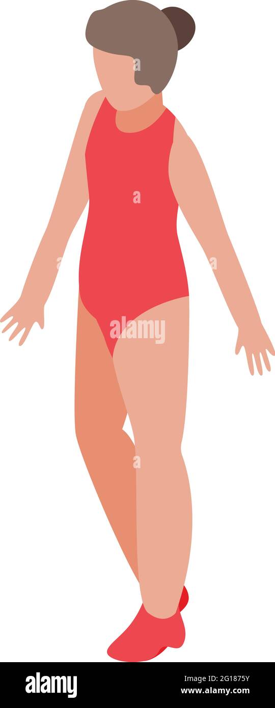 Icône enfant école de ballet. Isométrique de l'école de ballet enfant vecteur icône pour la conception de Web isolé sur fond blanc Illustration de Vecteur