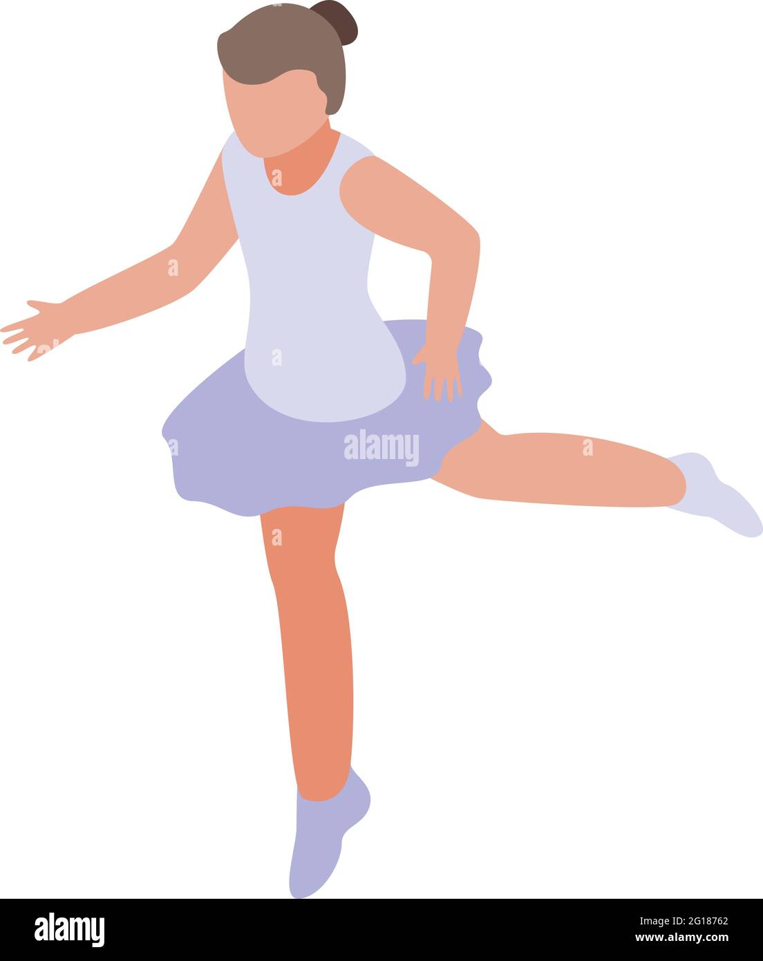 Icône danseuse de l'école de ballet. Isométrique de l'école de ballet danseur vecteur icône pour la conception de Web isolé sur fond blanc Illustration de Vecteur