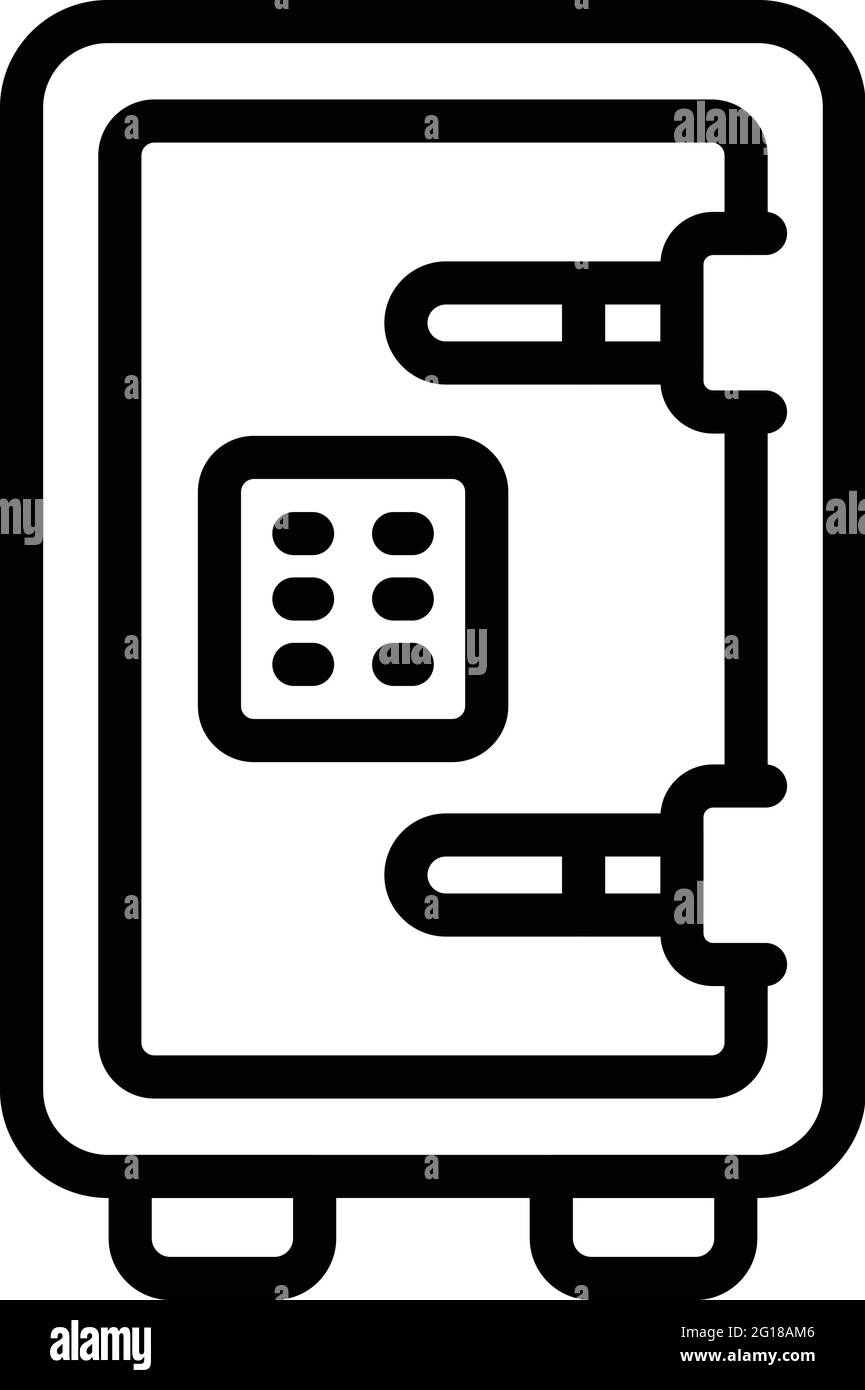 Icône du coffre-fort numérique. Outline Deposit room digital safe icône  vectorielle pour le design du web isolé sur fond blanc Image Vectorielle  Stock - Alamy