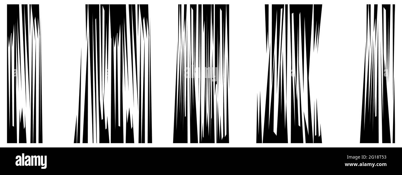 Simple bande dessinée noir style éléments de fond ensemble isolé sur blanc. Collection de motifs de toile de fond abstraits illustrés par vecteur. Illustration de Vecteur