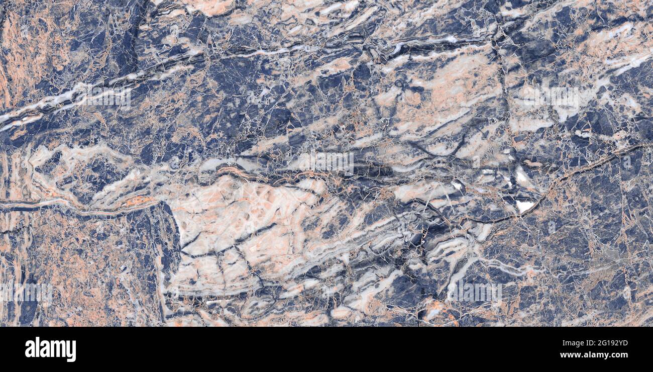 Bleu turquoise calcaire avec haute résolution, barbelette breccia pour décoration extérieure intérieure arrière-plan design, tuiles naturelles quartzite pour céramique. Banque D'Images