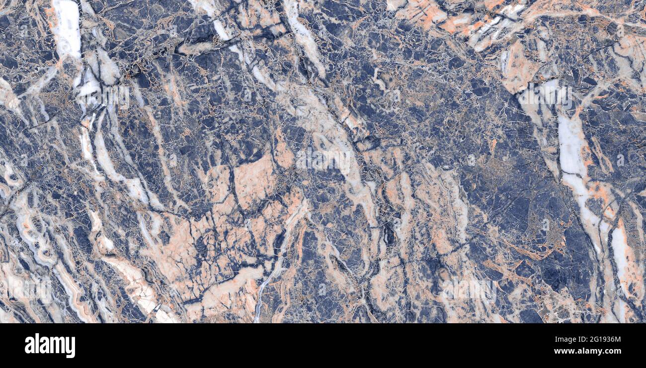 Bleu turquoise calcaire avec haute résolution, barbelette breccia pour décoration extérieure intérieure arrière-plan design, tuiles naturelles quartzite pour céramique. Banque D'Images