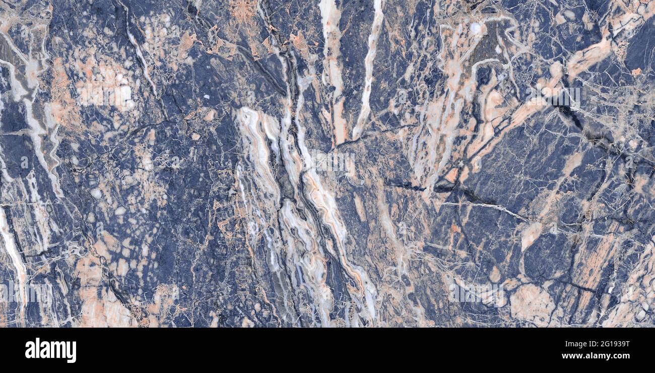 Bleu turquoise calcaire avec haute résolution, barbelette breccia pour décoration extérieure intérieure arrière-plan design, tuiles naturelles quartzite pour céramique. Banque D'Images