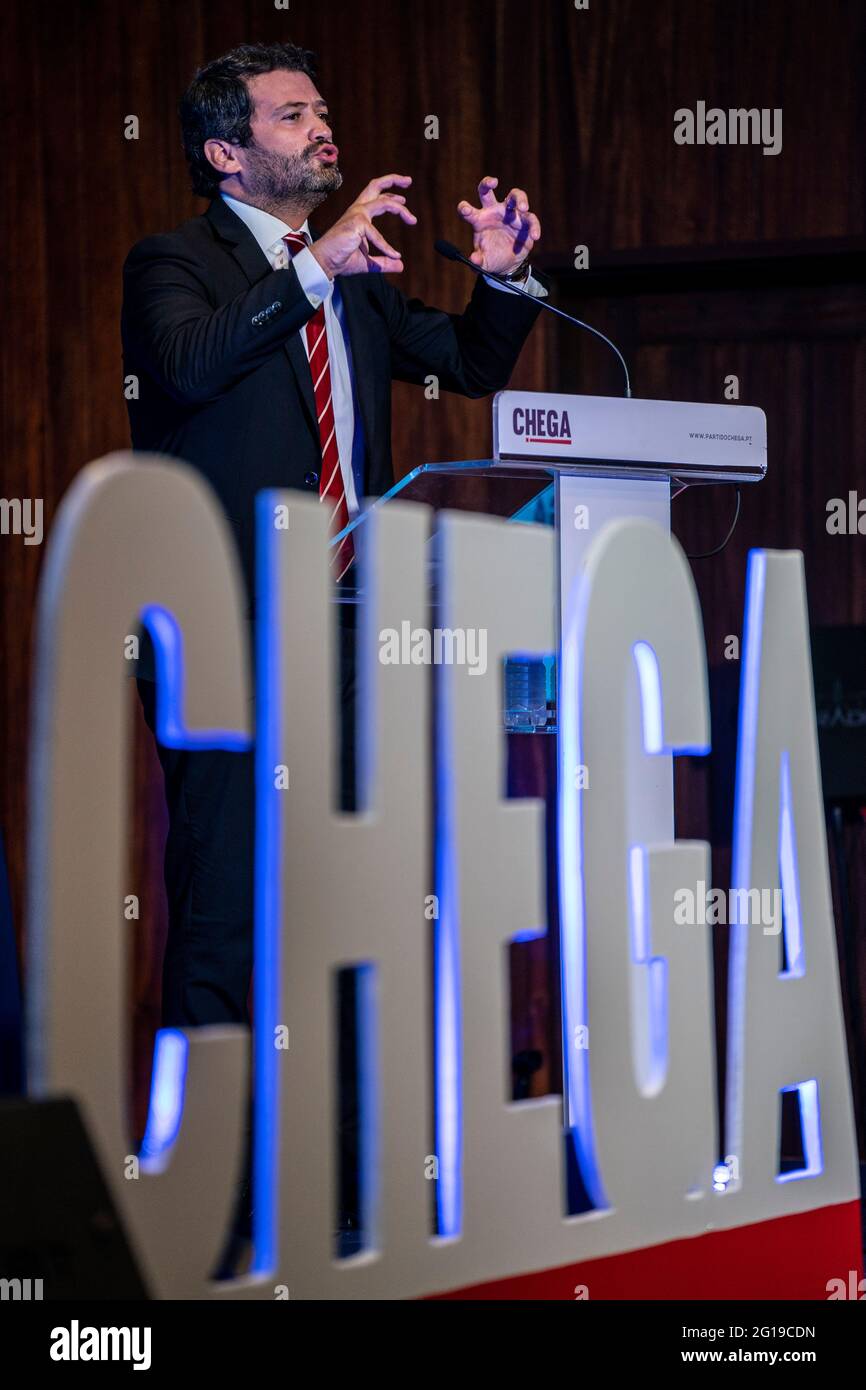 Andre Ventura leader du parti de droite portugais Changa Banque D'Images
