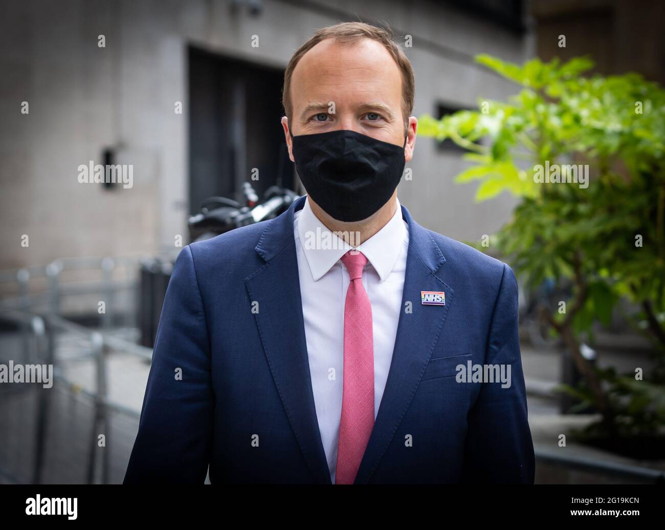 LONDRES, ROYAUME-UNI. 6 JUIN. Matt Hancock arrive à Broadcasting House, Londres avant son apparition au Andrew Marr Show le dimanche 6 juin 2021. (Credit: Tejas Sandhu | MI NEWS) Banque D'Images